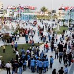 People are seen at the Damascus International Fair in Damascus, Syria August 20, 2017. REUTERS/Omar Sanadiki